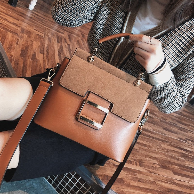 Plain Wide Shoulder Strap Crossbody Bag