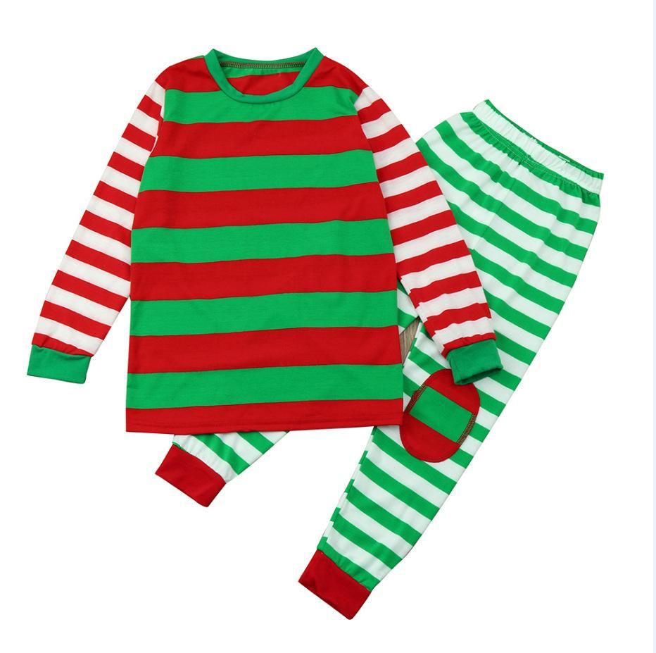 Family Christmas Pajams Stripe Set Xmas Family Suit