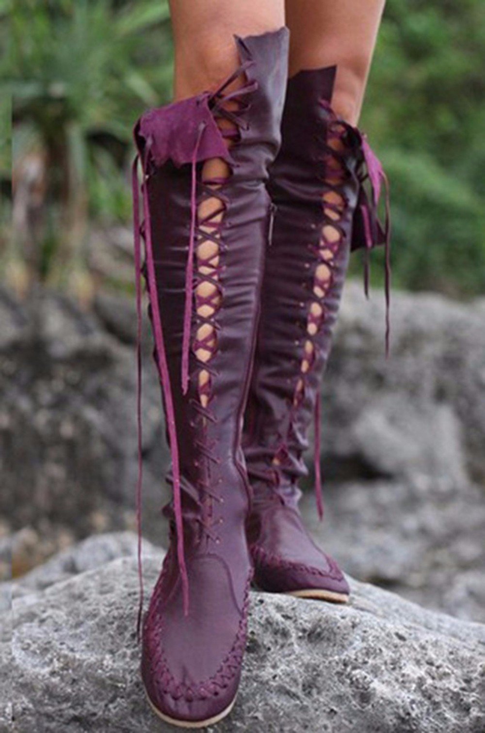 Autumn And Winter Flat Boots Over Knee High Boots Large Size Boots