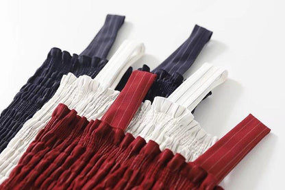 3 Colors Sexy Slim Pleated Camisole Tops For Vacation Beach Holiday