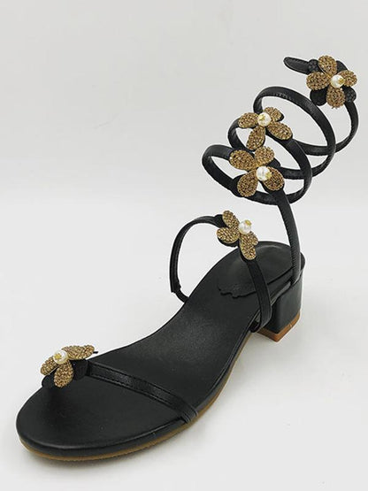 Flower Peep-Toe Summer Beach Sandals