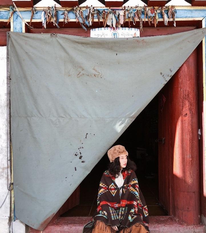 Tibetan Nepalese National Cloak Shawl Thick Hooded Bohemian Scarf