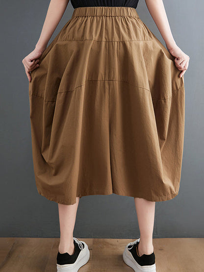 Casual Elasticity High Waisted Wide Leg Pants