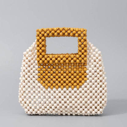 Color Block Handmade Tote Bag