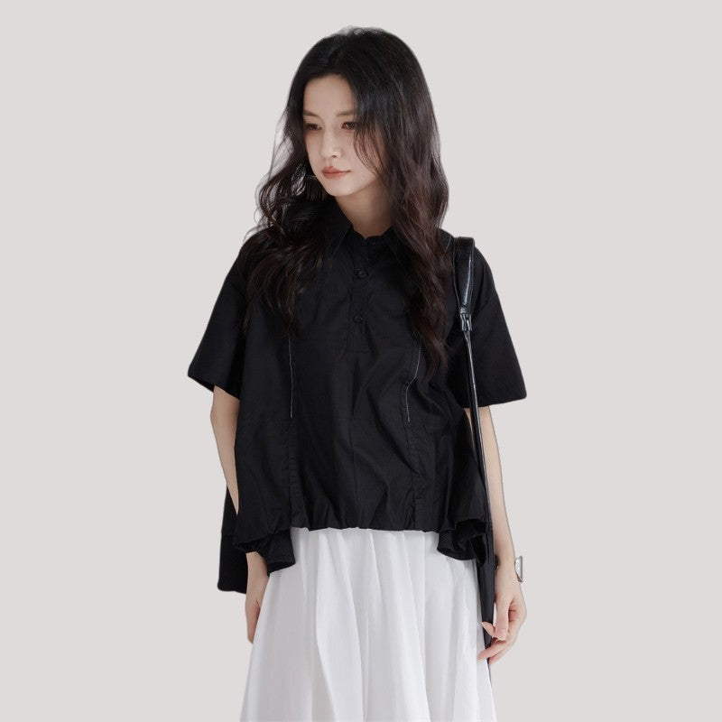 Small Polka Dot Irregular Shirt