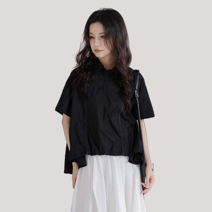 Small Polka Dot Irregular Shirt