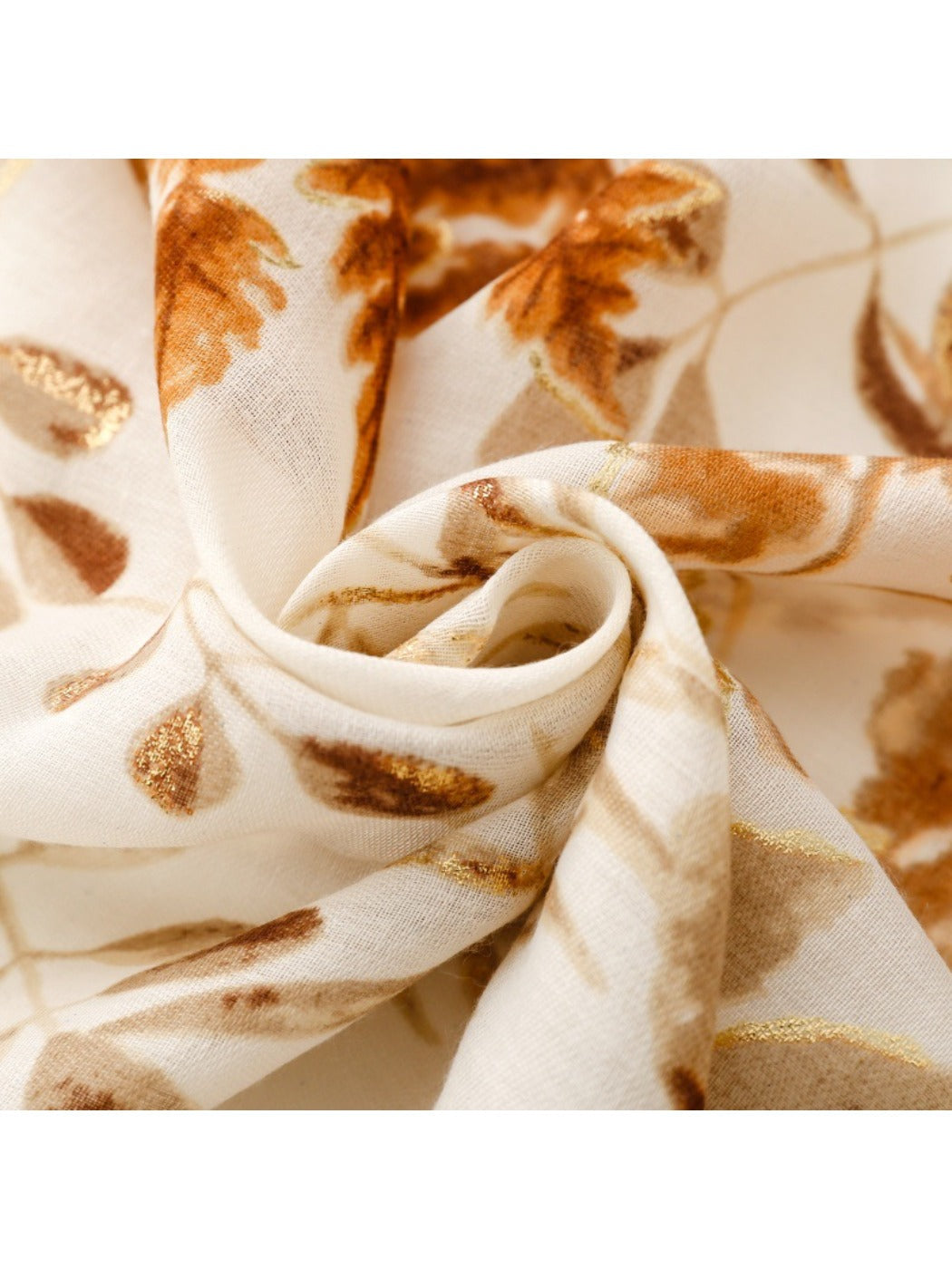 Scarvii - Leaf Print Long Thin Scarf - Versatile &amp; Stylish