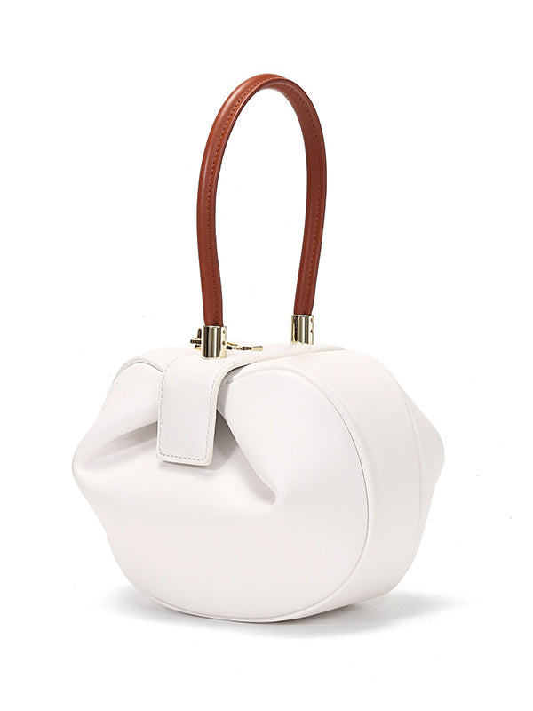 Retro Fashion Solid Color Three-Dimensional Handbags