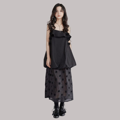 Slip Lantern Sleeve Dress