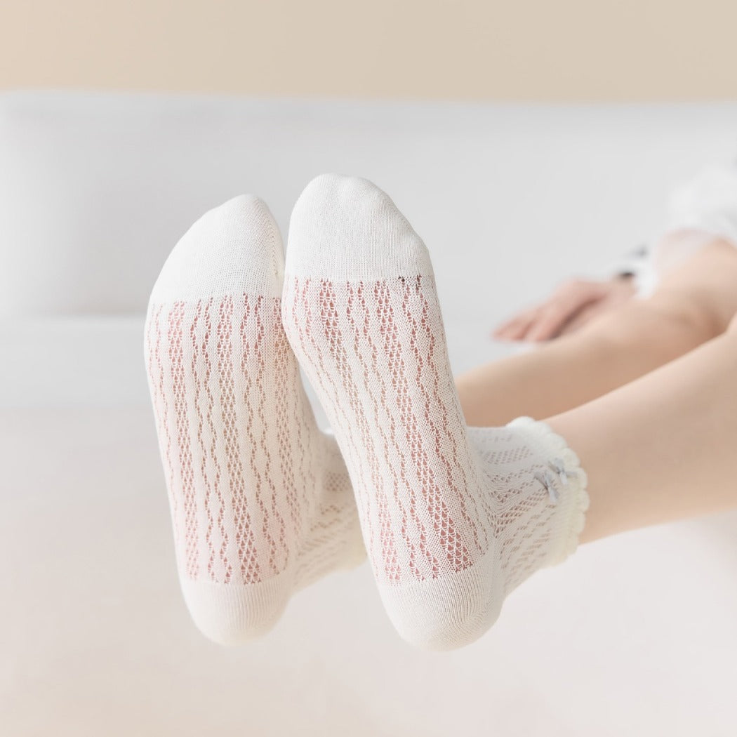 Rufia - Bow Mesh Ankle Socks For Summer – Light &amp; Cute