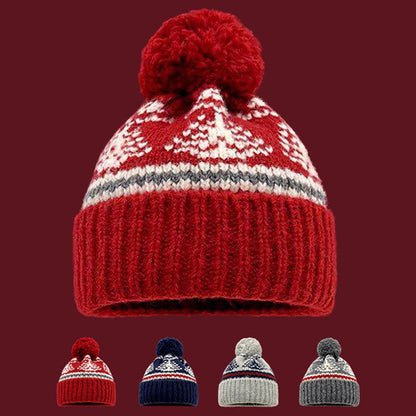 Winter Warm Fair Isle Knit Beanie Hat