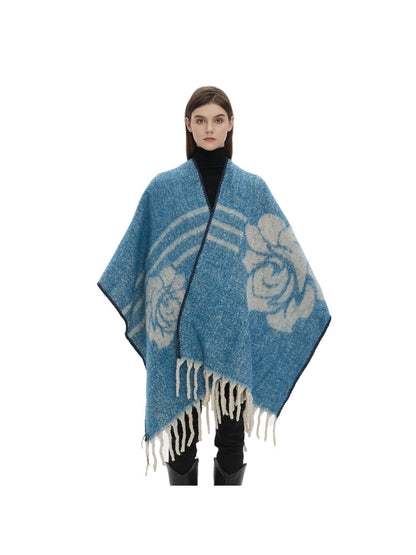 Scarvii - Floral Jacquard Winter Shawl Scarf