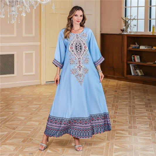 Printed Tribal Muslim Abaya