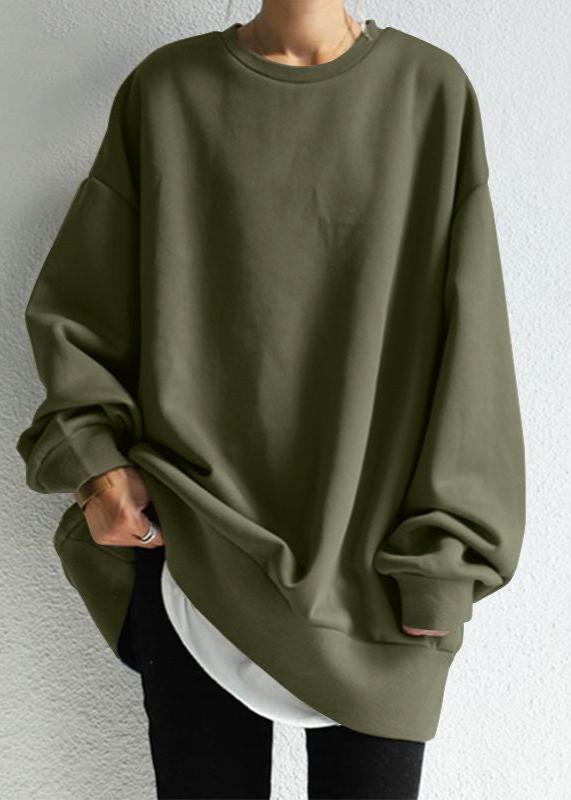 Round Neck Loose Fit Pullover In Soft Fabric