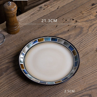 Ciro - Bohemian Style Ceramic Dinner Plate – 8 Inch