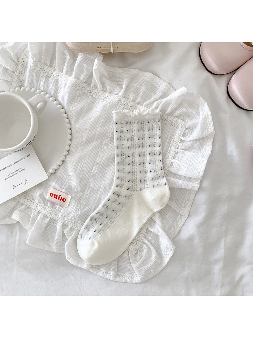 Rufia - Floral Mesh Summer Socks - Feminine &amp; Breezy