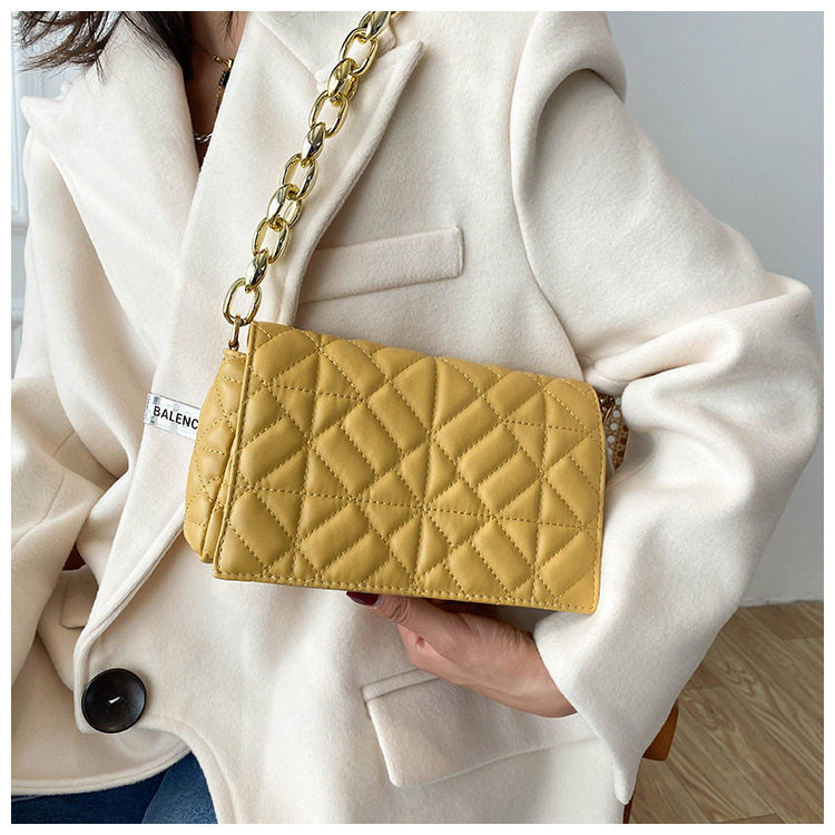 Women's Simple Thick Chain One Shoulder Underarm Handbag