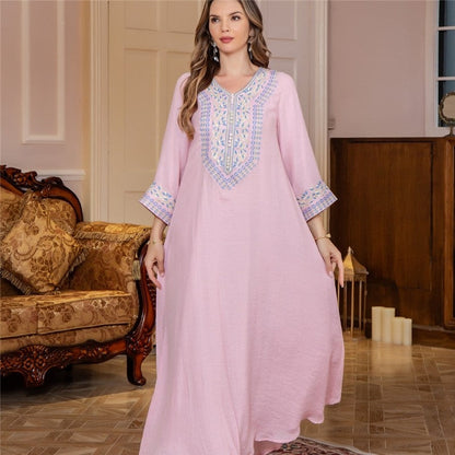 Embroidered Beaded Loose Tribal Abaya