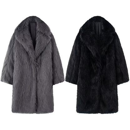 Faux Fur Plush Coat