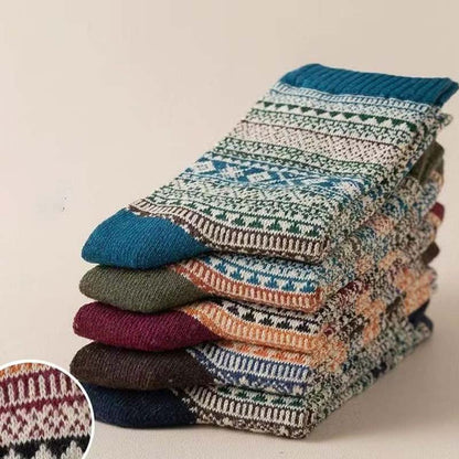 Vintage Casual Thicken Warm Crew Socks
