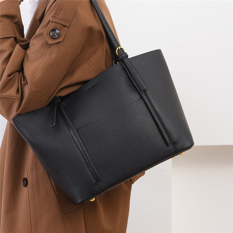 Single Shoulder PU Tote Bag Intellectual Casual Retro Fashion