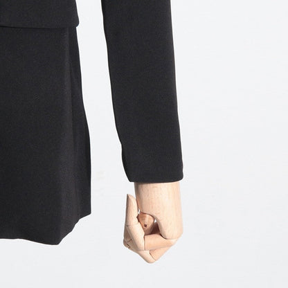 Long Sleeve Lapel Beaded Casual Loose Blazer Outerwear