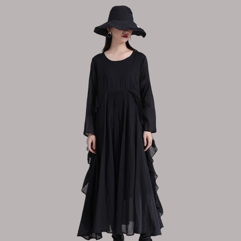 Lace-Trimmed Loose Dress