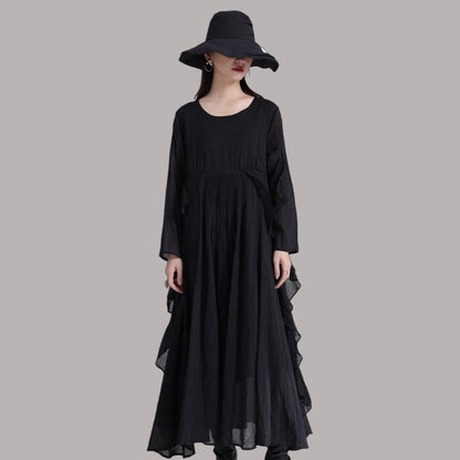 Lace-Trimmed Loose Dress