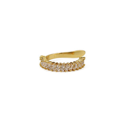 Geometric Diamond Ear Bone Clip Earring