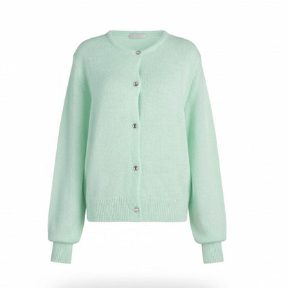 Minimalist Winter Solid Color Knit Cardigan