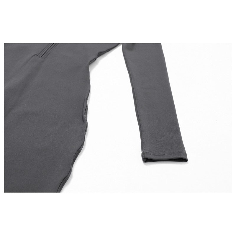 Solid Color Fleece Fitted Bodysuit