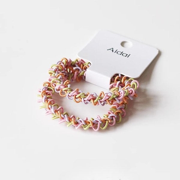 Colorful Woven Simple 2PCS Hair Ties