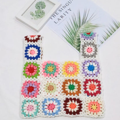 Crochet Granny Square Bag Patchwork Bag