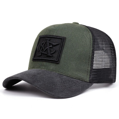 AC Letter Embroidered Flat Brim Baseball Cap Unisex Design