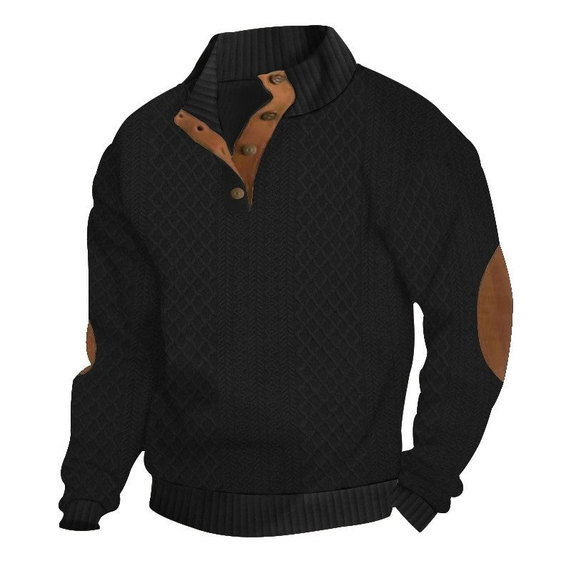 Stand Collar Long Sleeve Outdoor Sweater