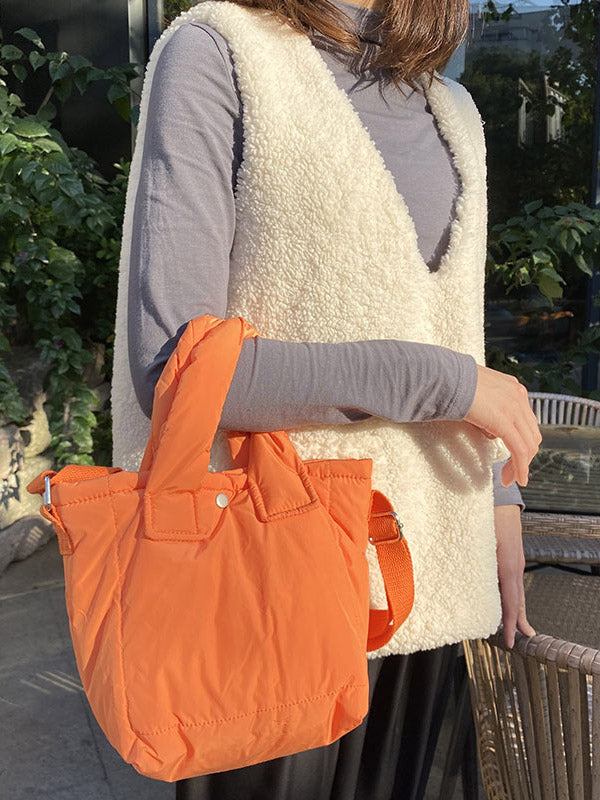 Simple Casual Padded 6 Colors Handbag