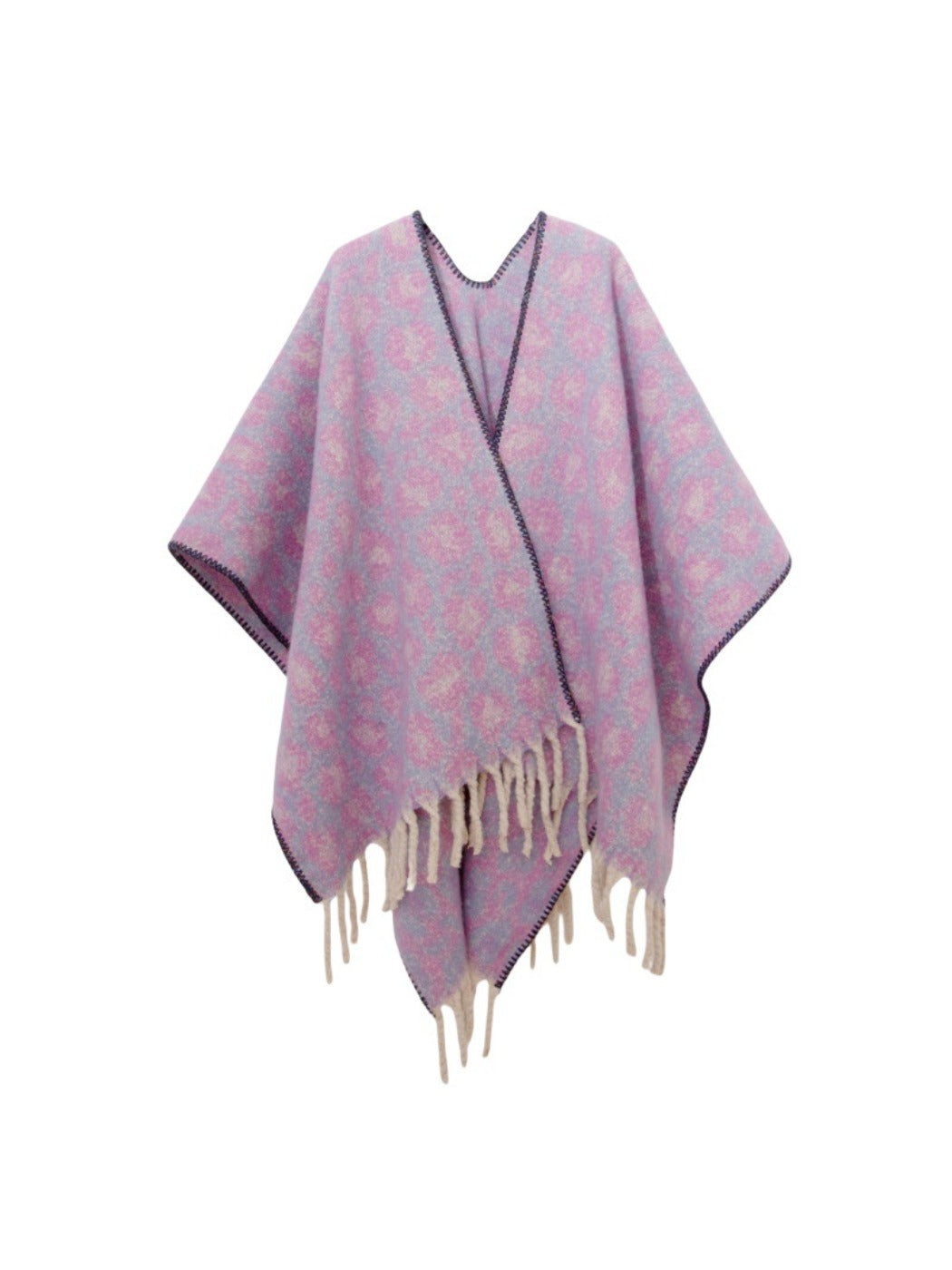 Scarvii - Thick Leopard Printed Wrap Shawl with Tassels