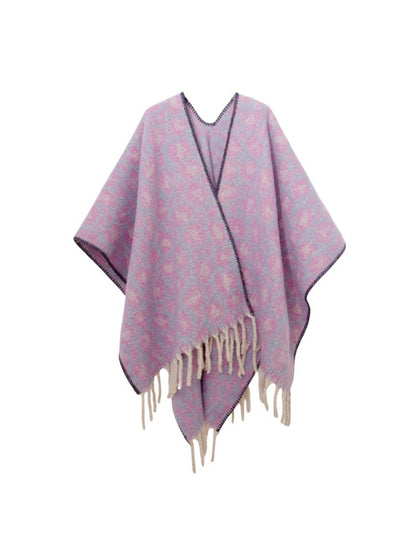 Scarvii - Thick Leopard Printed Wrap Shawl with Tassels