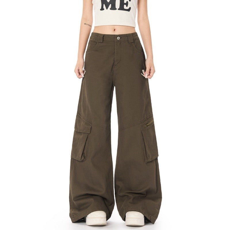 Straight Leg Cargo Pants Unisex Basic Style