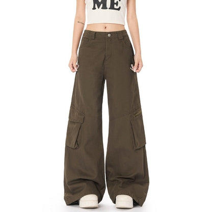 Straight Leg Cargo Pants Unisex Basic Style