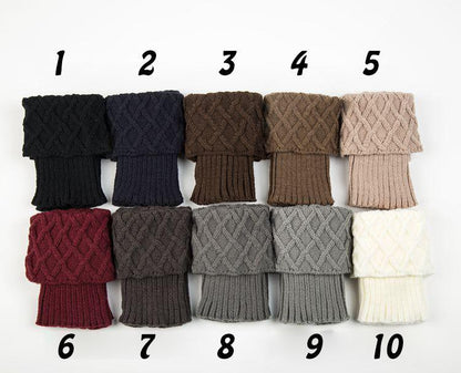 Boot Cuff Thick Short-Sleeved Thick Thick Bamboo Knit Wool Yarn Socks - 8