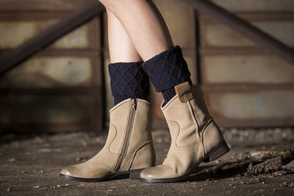 Boot Cuff Thick Short-Sleeved Thick Thick Bamboo Knit Wool Yarn Socks - 8