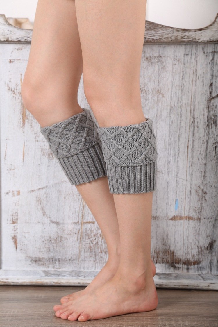 Boot Cuff Thick Short-Sleeved Thick Thick Bamboo Knit Wool Yarn Socks - 8