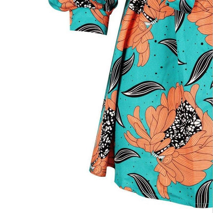 Hot Sale Sexy Africdresses For Women African Print Clothing One Shoulder Dress