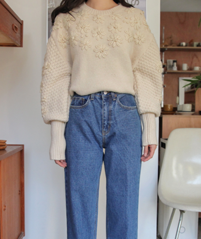 Scarlet Floral Sweater