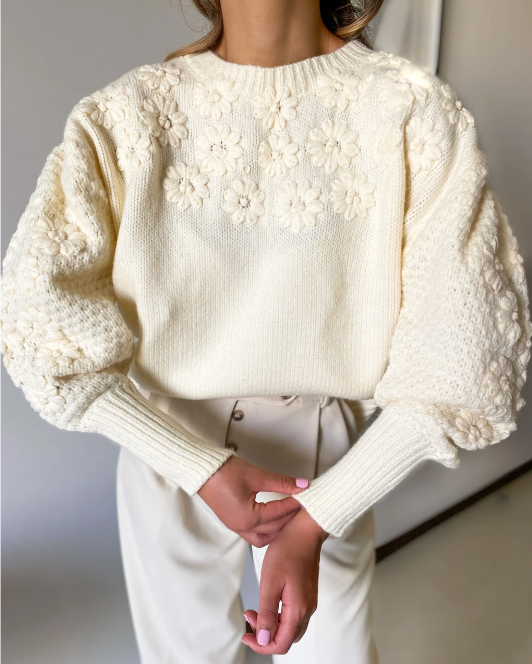 Scarlet Floral Sweater