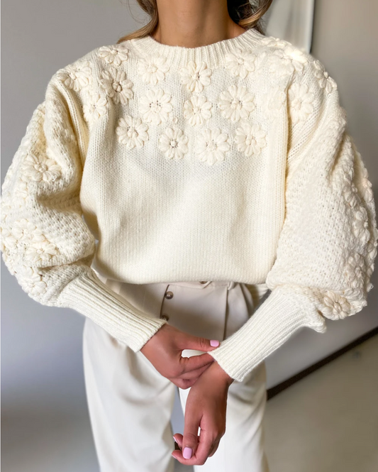 Scarlet Floral Sweater