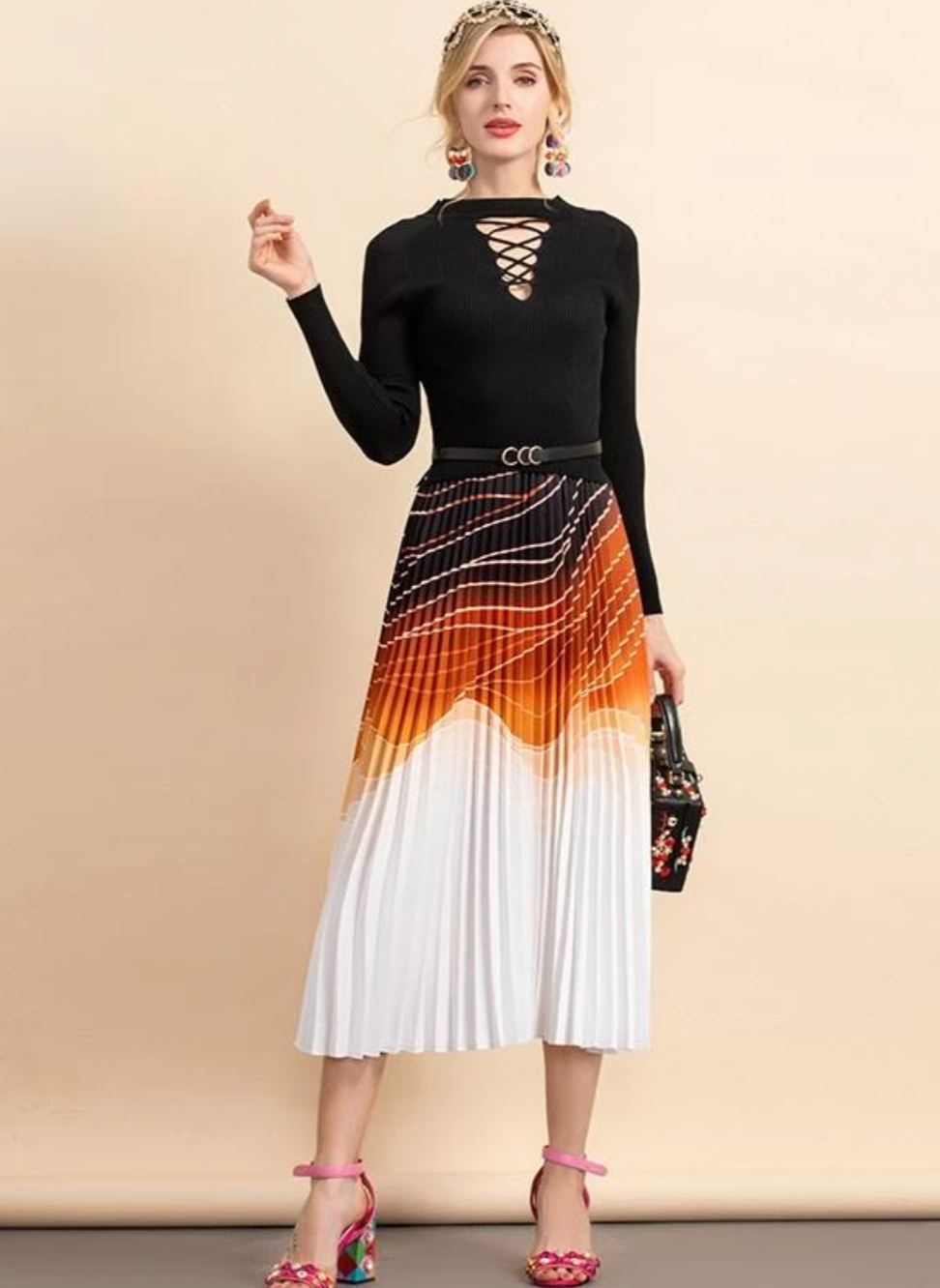 Bellina Pleated Dress