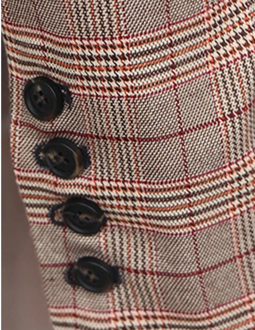 Sandi Checkered Asymmetrical Jacket