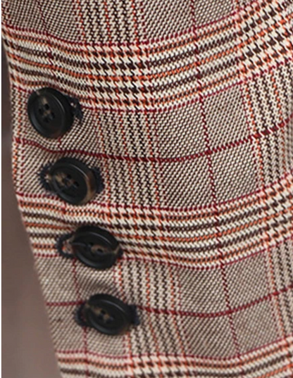 Sandi Checkered Asymmetrical Jacket
